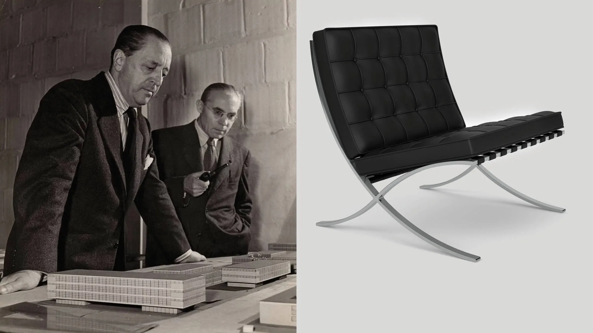 Fauteuil Barcelona Mies van der Rohe