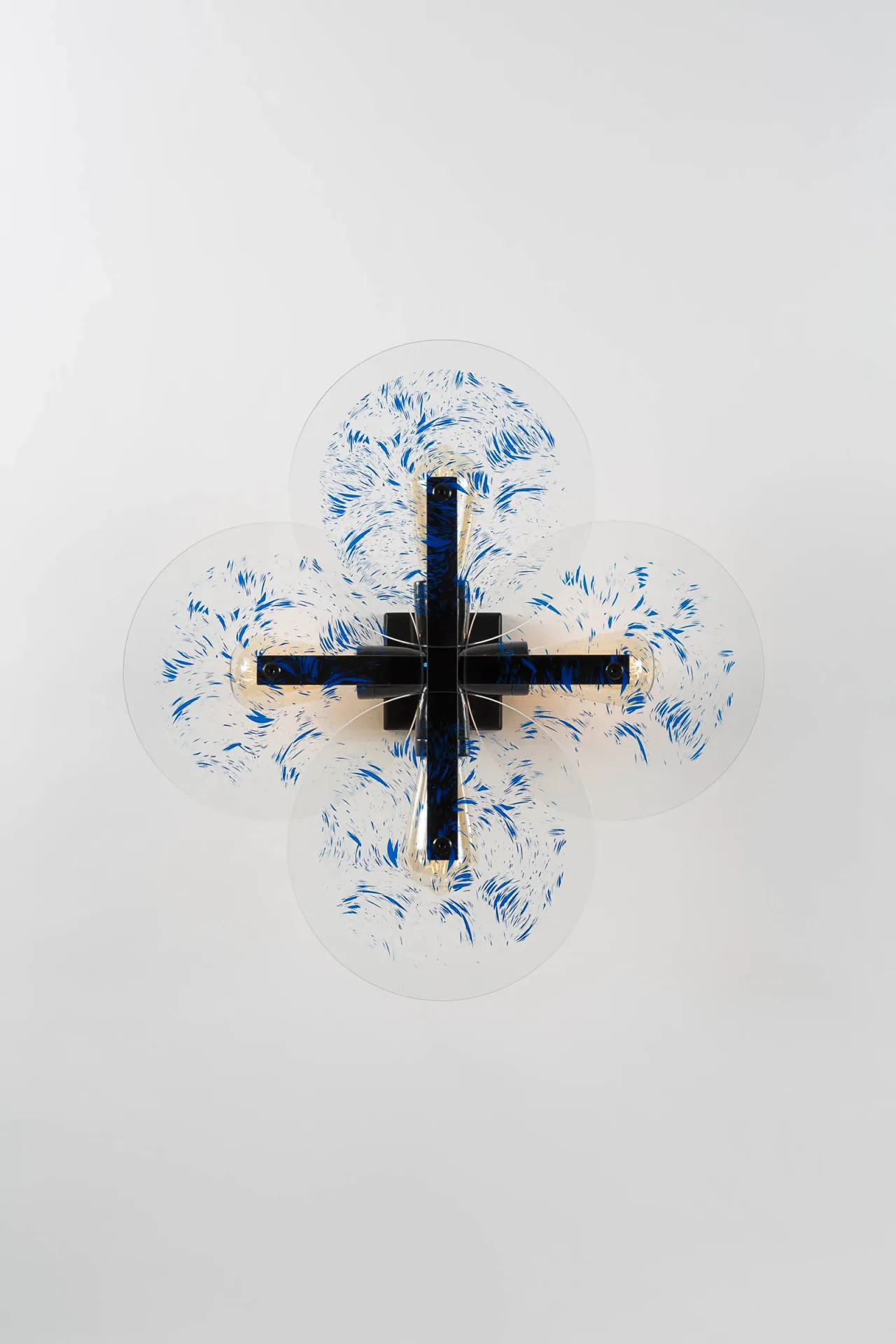 Plafonnier verre et métal design Vaneau