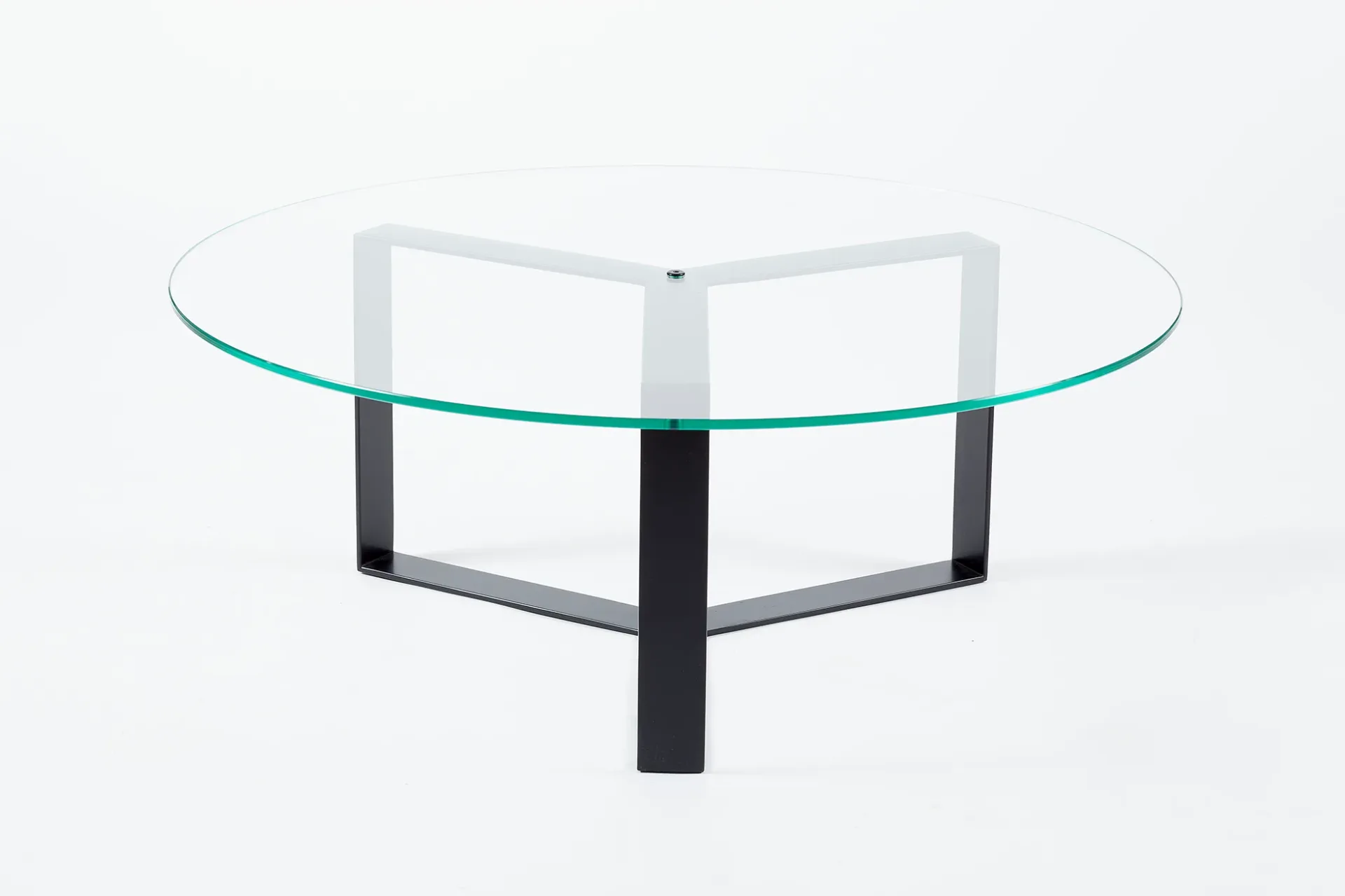 Table basse ronde en verre design Séverin