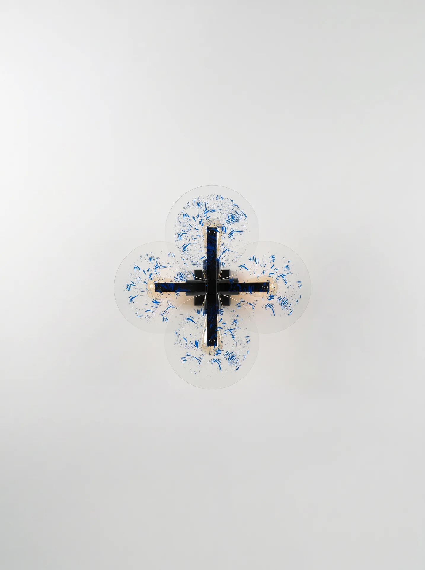 Plafonnier verre et métal design Vaneau