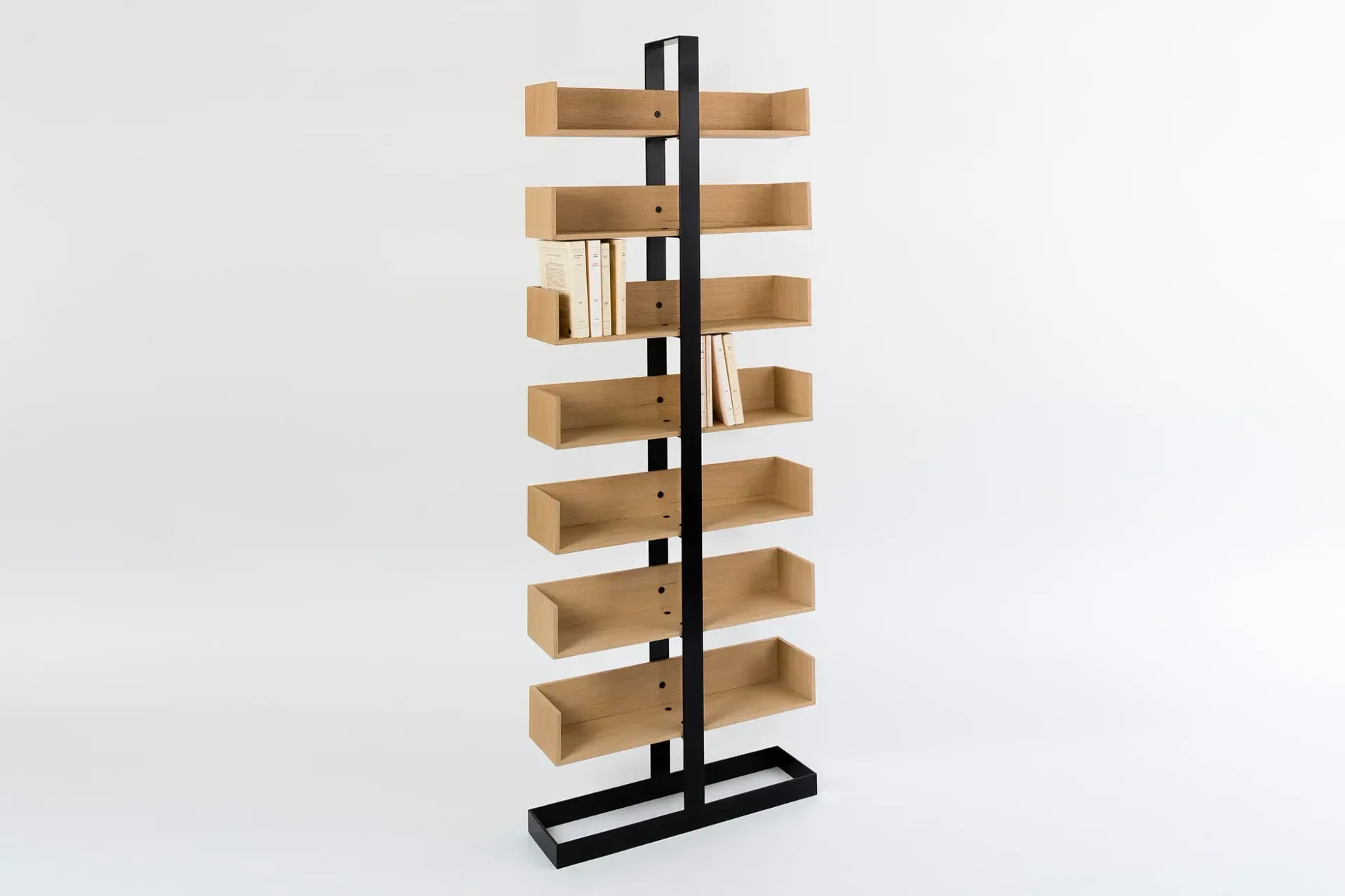 Bibliothèque bois et métal design Séverin-1
