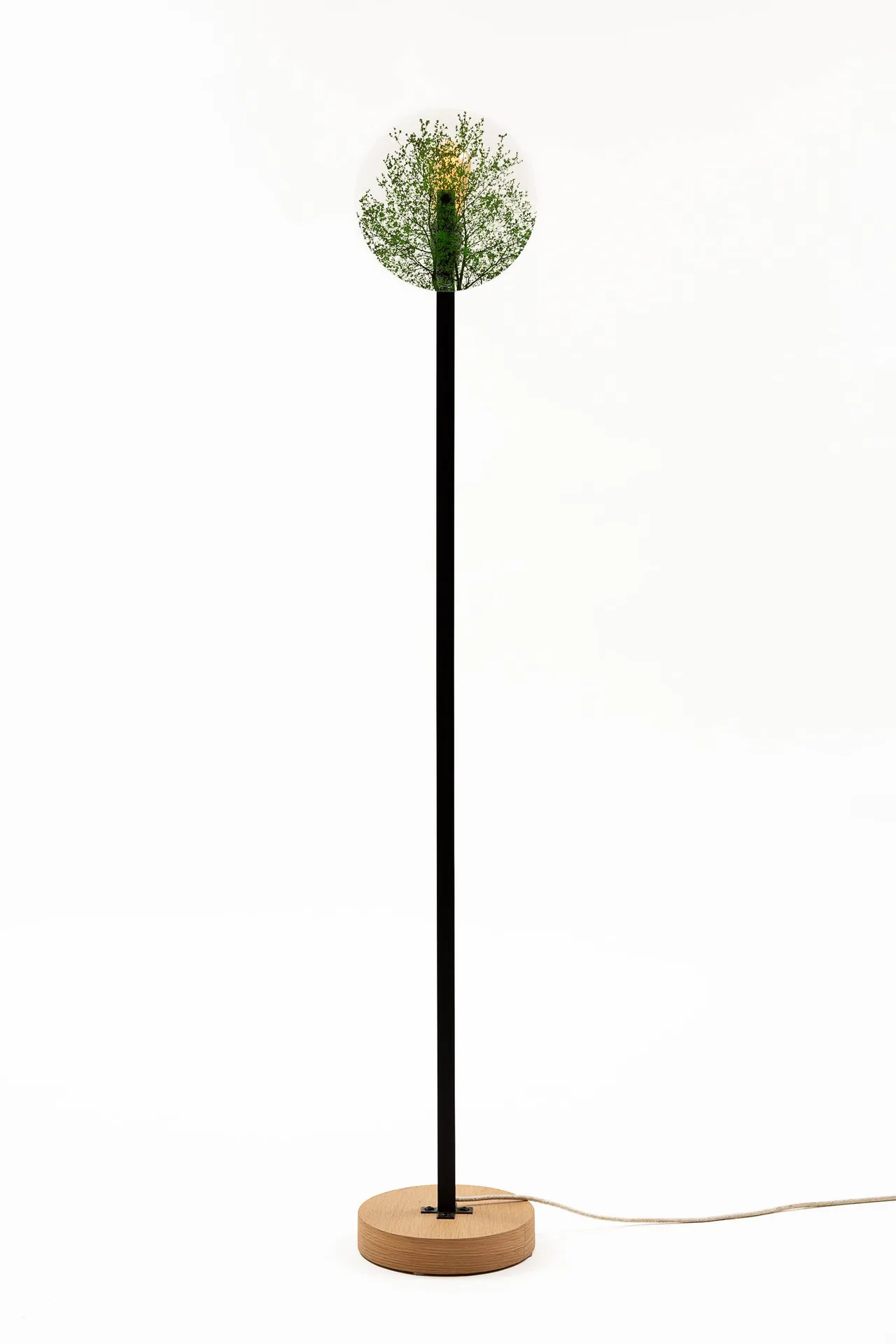 Lampadaire verre et métal design Vaneau