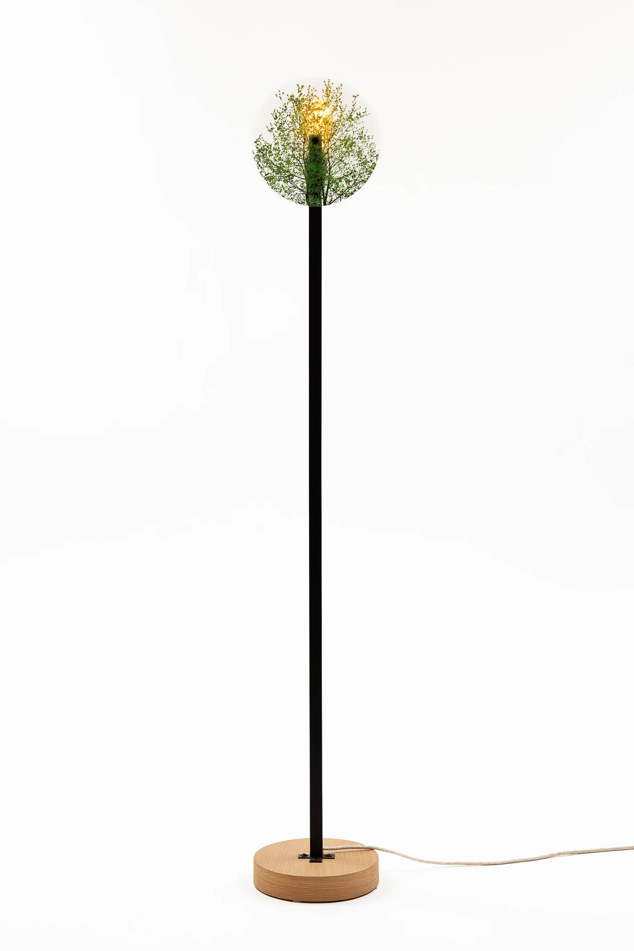 Lampadaire verre et métal design Vaneau