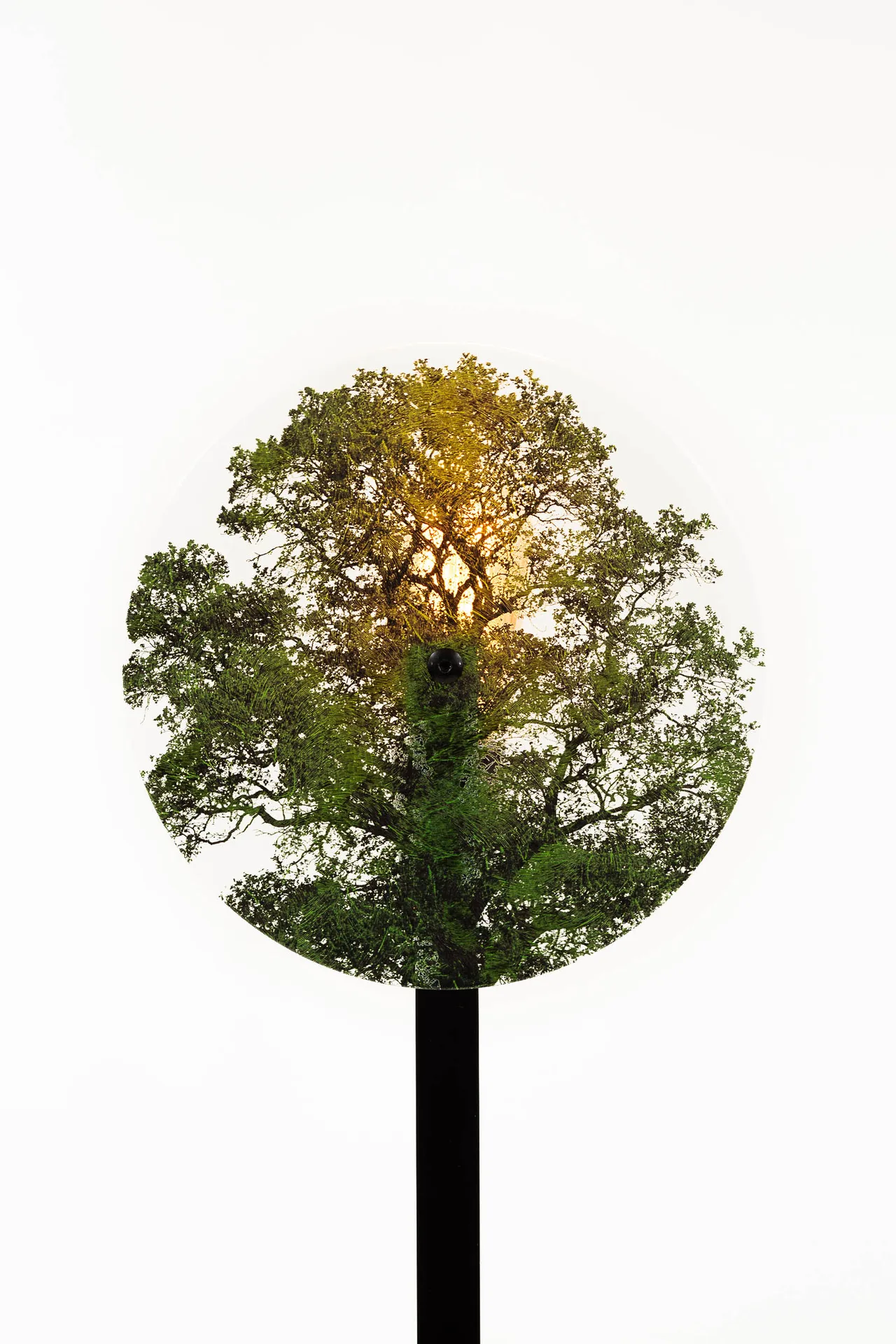 Lampadaire verre et métal design Vaneau